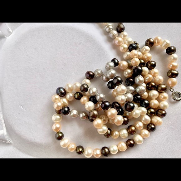 Freshwater pearls multicolour 2 strands - Picture 7 of 7